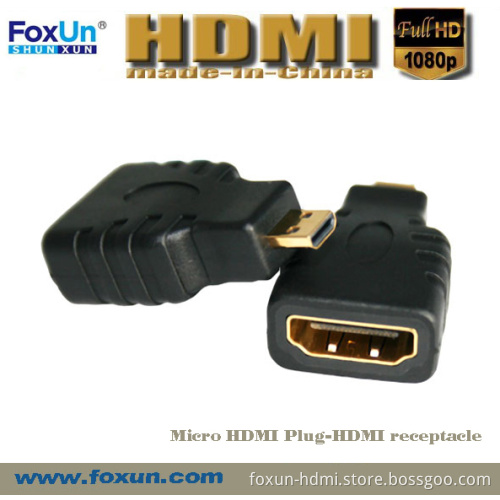 Micro HDMI Plug-HDMI Receptacle